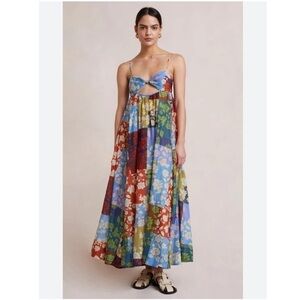 Bec & Bridge SZ 8 NWT Woodstock Patchwork Boho Cutout Cotton/Silk Maxi Dress